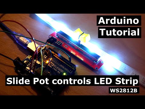 How to control WS2812B LED strips with Slide Pots | Arduino Tutorial