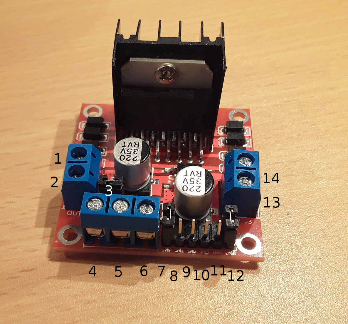 l298n motor driver 5v output