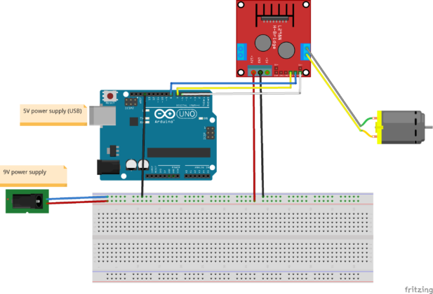 How to control a DC motor with the Arduino Uno and the L298N Dual Motor ...